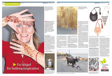Read article about Inger Margrethe Larsen  and her artist residency experience in India - In Danish newspaper 6th July 2013 (In Danish)